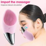 فرشاة تنظيف الوجه 2 في 1Silicone Ultrasonic Facial Cleanser Brush